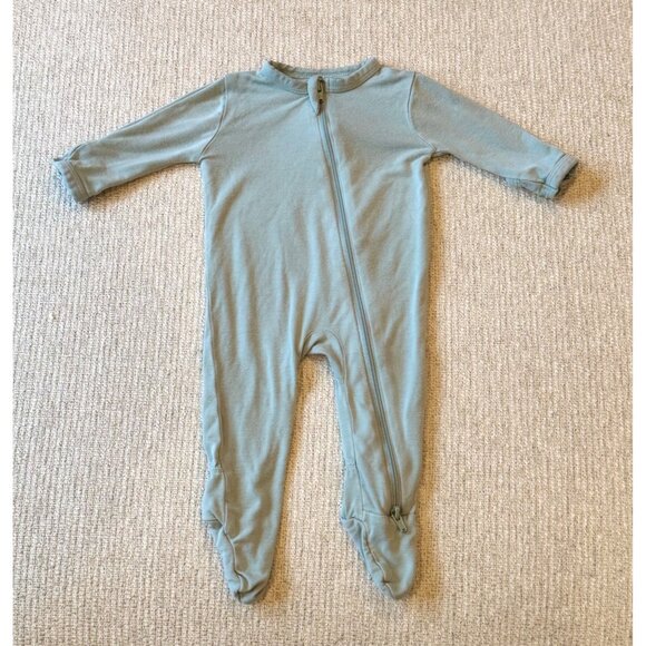 Kyte Baby Size Newborn Zippy Bamboo Light Green Sleeper Pajamas - Picture 3 of 3